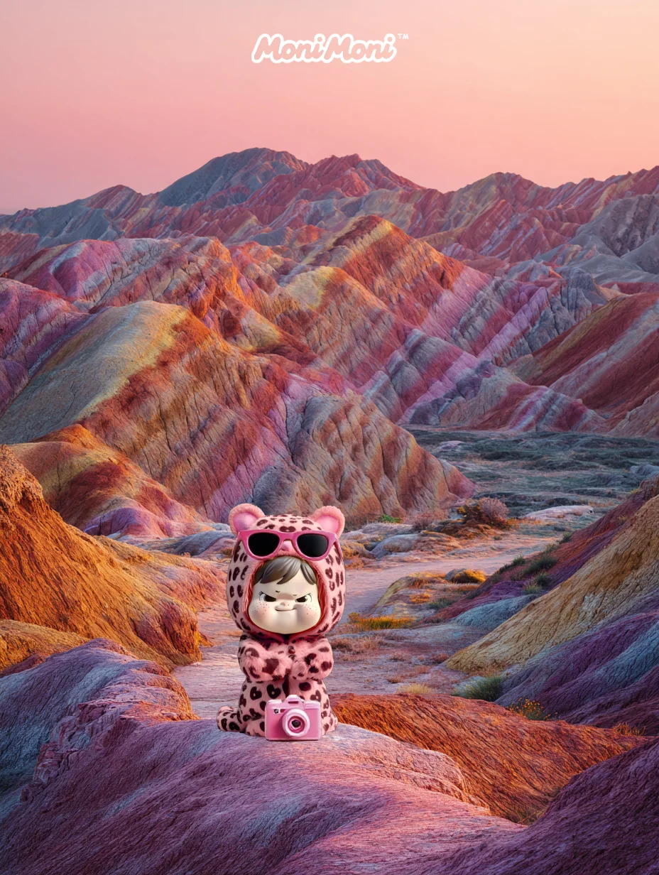 粉色Bling崽在彩色山谷中旅行